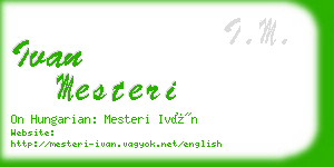 ivan mesteri business card